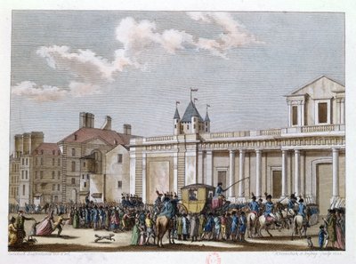 Lodewijk XVI (1754-93) en zijn Familie Naar de Tempel Gebracht, 13 augustus 1792, gegraveerd door Reinier Vinkeles (1741-1816) en Daniel Vrydag (1765-1822) 1801 door Joseph Swebach Desfontaines